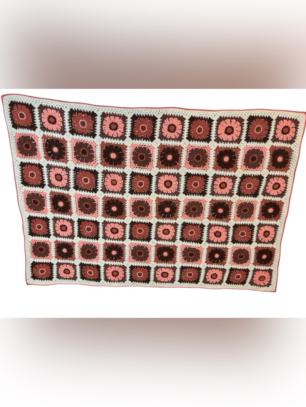 Vintage Afghan Granny blanket 40*28 inches